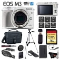 thumbnail image 5 of Canon EOS M3 Cámara Dig. sin Espejo (Blanca, Solo Cuerpo) + Tarj. Mem. 16 GB Clase 10 + Estuche Canon + Trípode Completo + Correa Muñeca + Prot. Tapa + Lector Tarjetas - Mod. Internacional, 5 of 5