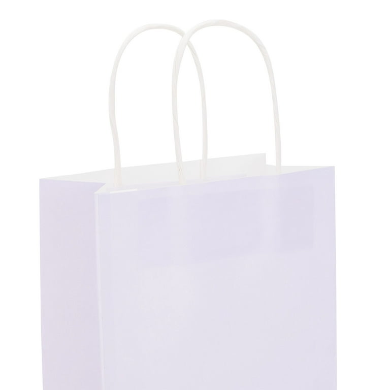 15 White Paper Party Gift Bags With Twist Handles Size: Small 18x22x8cm  Paper Party Bags Paper Party Favour Bags Birthday Favour Bags 