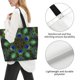 thumbnail image 3 of Balery Peacock Feathers Bolsa Tote Estilo Estético con Cremalleras, Bolsa de Hombro, Bolsa de Compras Grande y Plegable, 3 of 8