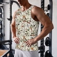 thumbnail image 5 of KLL Mushroom Garnish Print Men's Muscle Gym Workout Stringer Tank Tops Bodybuilding Fitness T-Shirts Tank Tops Men-X-Large, 5 of 7