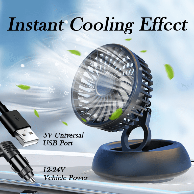 24v Cigarette Lighter Foldable Car Fan