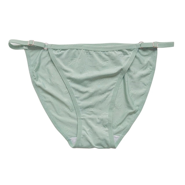 Low Rise Women's Panties, Simple Solid Color Briefs in Soft Breathable Fabric, Comfortable Plus Size Underwear for Everyday Wear & Sensitive Skin Mint Green L