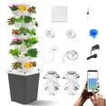 thumbnail image 1 of Solaroxy Grey Hydroponics Growing System, Garden Hydroponics Growing System Tower with Smart Plug, Indoor 6 Layers 30 Pots White Planting System, 1 of 7