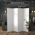 thumbnail image 6 of Red Lantern 6 ft. Tall Woven Fiber Folding Screen - White - 4 Panel, 6 of 6