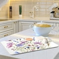 thumbnail image 6 of Watercolor Wildflower Dish Drying Mats Kitchen Mat Microfiber Counter Absorbent Dish Pad Drainer Rack 16"x18", 6 of 7