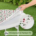 thumbnail image 5 of White Christmas Tree and Ornament Pattern Round Fitted Tablecloth with Elastic Edge,Dining Table Cover Waterproof,Outdoor Round Tablecloth for Camping,Dining,Indoor and Outdoor, 5 of 7