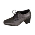 thumbnail image 2 of Miluxas Women's Chunky Mid-Heel Shoes Pointed Toe Lace-up Vintage Dress Pumps Shoes Gray 8.5(41), 2 of 9