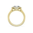 thumbnail image 2 of 2.15 Carat Oval Cut Genuine Moissanite Halo Bridal Ring for her Solid 14K Yellow Gold Size 7.5 by Diamond-Capitals, 2 of 8