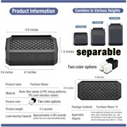 EclatBain Rectangular Adjustable Bed Risers 3&4.3 Inch, 4000 lbs, 4 Pack