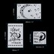 thumbnail image 2 of Plantillas de pintura de luna, sol, nube y estrella, paquete de 12 plantillas reutilizables, color blanco, 2 of 7