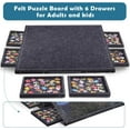 thumbnail image 2 of 1000 Pieces Jigsaw Puzzle Board with 6 Drawers and Cover, 30"x22" Felt Jigsaw Puzzle Table for Adults, Portable Puzzle Organizer & Storage System, Puzzle Accessories Birthday Gift, 2 of 8