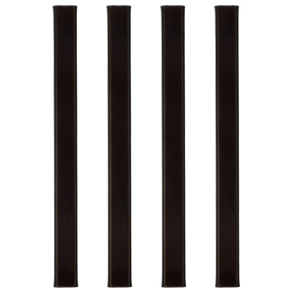TEHAUX 4-Pack Black Plastic Cable Cord Hider Concealer for Wall and Floor Wire Management