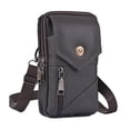 thumbnail image 2 of Btafrte Riñonera Retro para Hombre Bolso Cruzado Cuero Bolso Deportivo Diario para Hombre (negro Marrón), 2 of 7