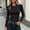 Black womens long sleeve pullover tops a1, variant on Women's Fall Winter Long Sleeve Pullover Tops Casual Slim Fit Round Neck Solid Basic Tee Shirt for Women, Light Blue M