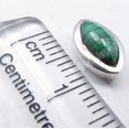 thumbnail image 3 of SilverStarJewel Sterling Silver Malachite Earrings 0.4" Traditional Wholesale Jewelry, 3 of 3