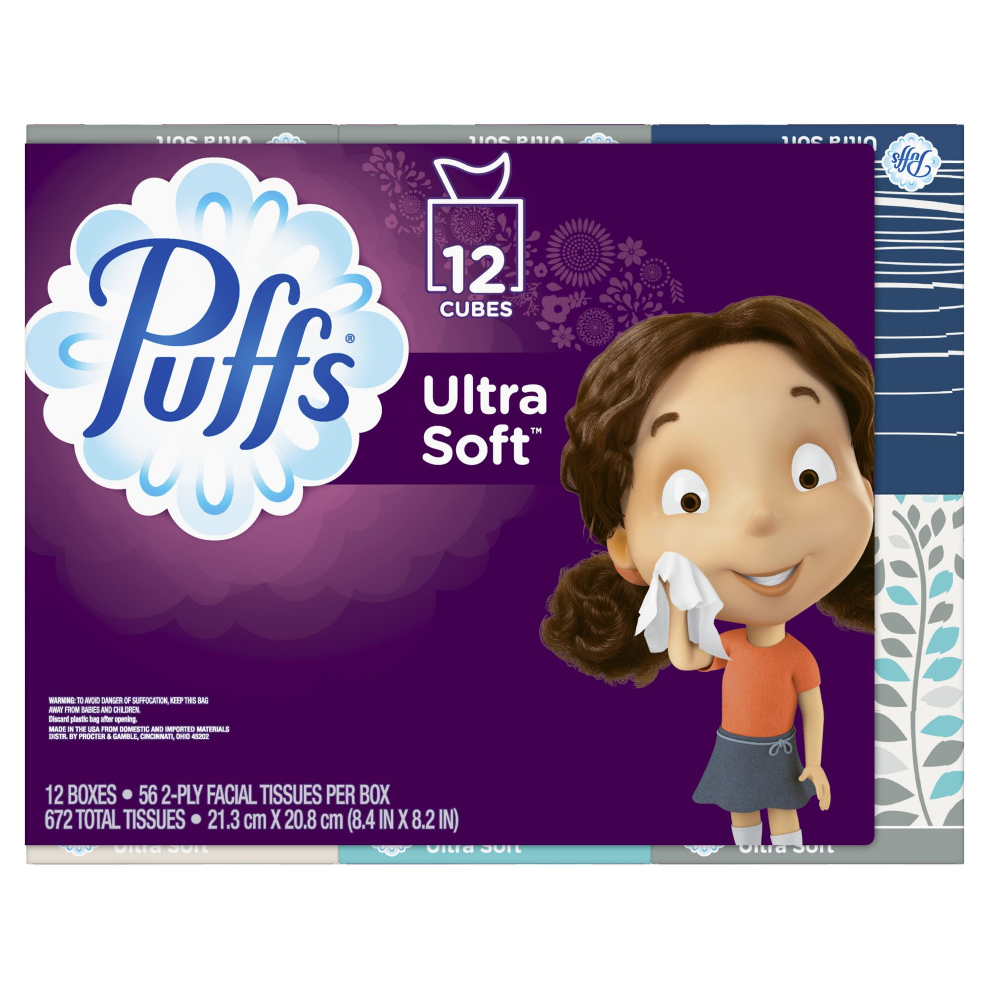 Product of Puffs Ultra Soft & Strong 56-Sheet Facial Tissues, 12 pk