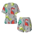 thumbnail image 5 of Lsque Cute Dinosaur Women's Short-Sleeved Pajama Set - 2 Piece Soft and Lightweight Sleepwear Set-Small, 5 of 9