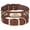 Brown, variant on Beirui Studded Leather Dog Collar Personalized Name Adjustable for Small Medium Dogs