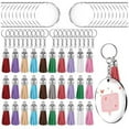 thumbnail image 2 of Acrylic Circle Keychain Blanks Clear Kit 240Pcs for Vinyl Project, Including Acrylic Disc Blanks, Tassels, Silver, 2 of 8