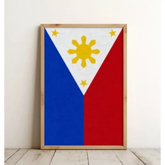 POSTER Philippines Filipino Flag Travel Wall Art Print UNFRAMED, 12x18