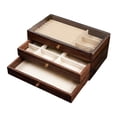 thumbnail image 2 of Joyero Bandeja para joyas Tocador Elegante Organizador de madera multiusos para Estilo C, 2 of 8