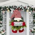 thumbnail image 7 of Dserfhy Lighted Christmas Gnome Wreath Artificial Pine Spruce Wreath for Front Door Swedish Tomte Hanging Sign for Xmas Porch Indoor Outdoor Home Decor, 7 of 7