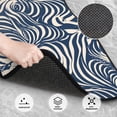 thumbnail image 4 of Crystal Fleece Car Floor Mats Set Of Four - Bottom Injection Molded For Easy Installation To Prevent Interior Contamination Suitable For Most Cars Zebra Print Style Steelblue_3, 4 of 7