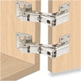 thumbnail image 1 of 2PCS - Large Kitchen Cabinet Door Hinges Cabinet Door 170 Degree Hinges + 16 Set Screws - Large Angled Door Hinges - No Slots Required - Easy Installation, 1 of 7