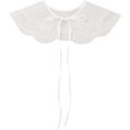 thumbnail image 1 of Zhengup Detachable Fake Collar, Semi-Sheer Embroidery Mini Cape Neck Ruff Dickey False Collar for Blouse, 1 of 5