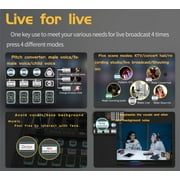Condenser Microphone Bundle Audio Mixer BM-800 Podcast Microphone with Voice Changer, Studio Equipment for Laptop Computer Vlog Living Broadcast Live Streaming YouTube TikTok