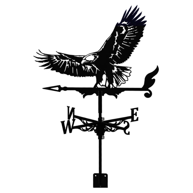 Weathervane Ornement Vintage en Acier Inoxydable Facile Installer Durable Pygargue à Tête Blanche