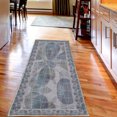 thumbnail image 2 of Abstract Decorative Rug, Floral Petal Look Forms in a Grunge Style Modern Colorful Blurry Look, Quality Carpet for Bedroom Dorm and Living Room, 6 Sizes, Blue Grey, by Ambesonne, 2 of 2