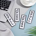 thumbnail image 4 of Fun Push Pull Door Sign 4Pcs-4.92~5.9 X 1.96 Inch-Self-Adhesive Door Entrance Signs Black and White Sticker for Doors Shop Entrance Business Stores Cafes, 4 of 9