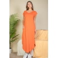 thumbnail image 3 of Long Dress with Hidden Pockets and Batwing Sleeves and V-Neck, 3 of 11