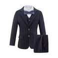 thumbnail image 2 of Visaccy Boys 5pcs Suit Tuxedo Suits for Toddler Boys Ring Bearer Suit Wedding Black Outfit Jackets Vest and Pants Suits Size 4, 2 of 5