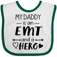 thumbnail image 3 of Inktastic My Daddy is an EMT and a Hero Boys or Girls Baby Bib, 3 of 4
