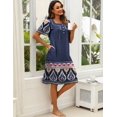 thumbnail image 4 of Oudiya House Dress for Women with Pockets Moomoo Dresses Short Sleeve Mumu Nightgown Button Down Sleepwear, S-3XL, 4 of 6