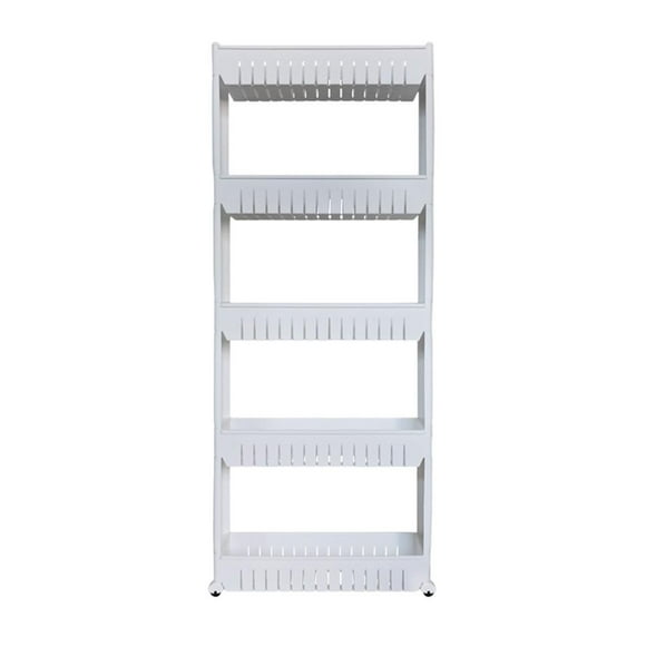 GROWTH TANK Mobile Shelving Unit Organizer with 5 Tiers Storage Shelf, Slim Slide Out Pantry Storage Rack for Narrow Gray