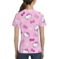 thumbnail image 2 of Boys Girls Hello Kitty Shirt Graphic T-Shirt Crewneck Short Sleeve 3d Colorful Tops Tees, 2 of 6