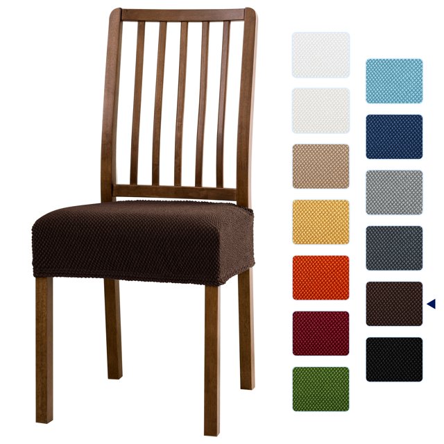 Subrtex Housses de Coussin de Chaise de Salle à Manger Lavables Housse de Siège Texturée Extensible