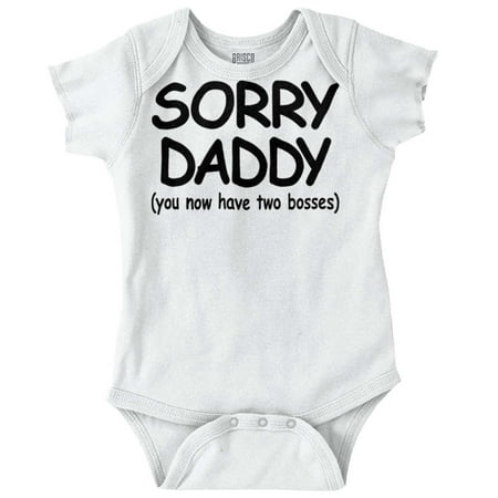 

New Dad Shower Sprinkle Present Cute Newborn Baby Boy Girl Romper Brisco Brands