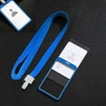 thumbnail image 4 of 10 Pack Badge Holder with Cruise Lanyards and Id Tag,  Clear Waterproof Id Card Holder with Solid Color Neck Lanyard Strap, Blue Lanyard Wide 0.59 Inch (1.5cm), 4 of 5