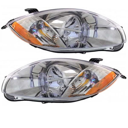 For 06-07 Eclipse Front Halogen Headlight Headlamp Head Light with Bulb PAIR SET