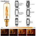 thumbnail image 2 of Bombilla LED LiteHistory T8-4G22K-6Pack Filamento Regulable E12 4W Equivalente 40W Pack de 6 Unidades, 2 of 5