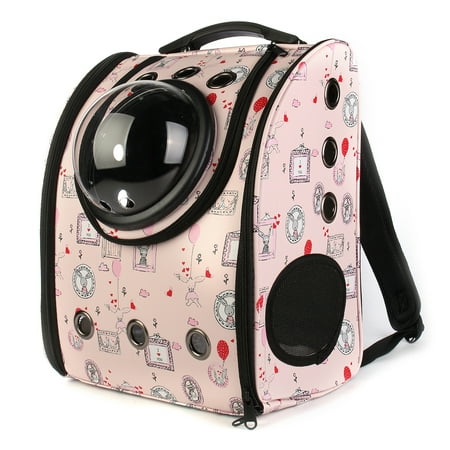 Small Open Pet Tote - Portable Light weight Space Astronaut Capsule Pet Carrier Backpack Cage Kennel Traveler Tote Shoulder Knapsack Air Holes Waterproof Lightweight Bag for Cats Dogs & Small Animals