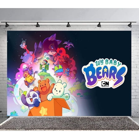 We Baby Bears Backdrop Banner Party Supplies Poster Movie Theme Background for Photography Birthday Decorations
