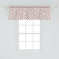 thumbnail image 2 of Ambesonne Cartoon Window Valance, Ladybugs Funny Art Pattern, 54" X 18", White and Red, 2 of 3