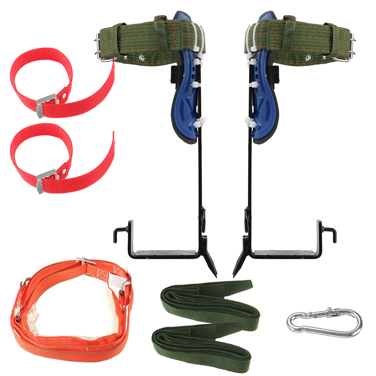2 Gears Tree/Pole Climbing Spike Set Both Sides Safety Belt Lanyard Rope Tool US 