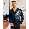 thumbnail image 2 of COOFANDY Men's Business Dress Shirt Long Sleeve Casual Slim Fit Button Down Print Shirt, 2 of 6