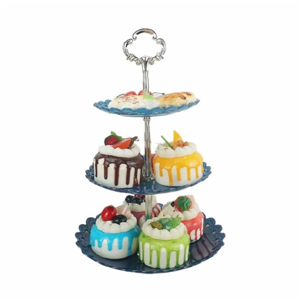 Crystal Dessert Display Rack 3 Tier Rectangular Serving Tray Buffet Table Sweets 
